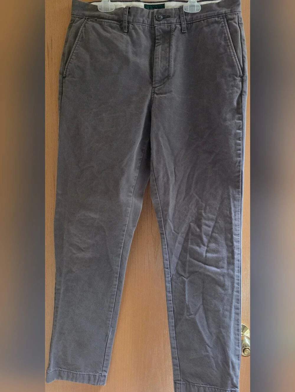 J. Crew Men's Charcoal Gray Straight Fit Chinos